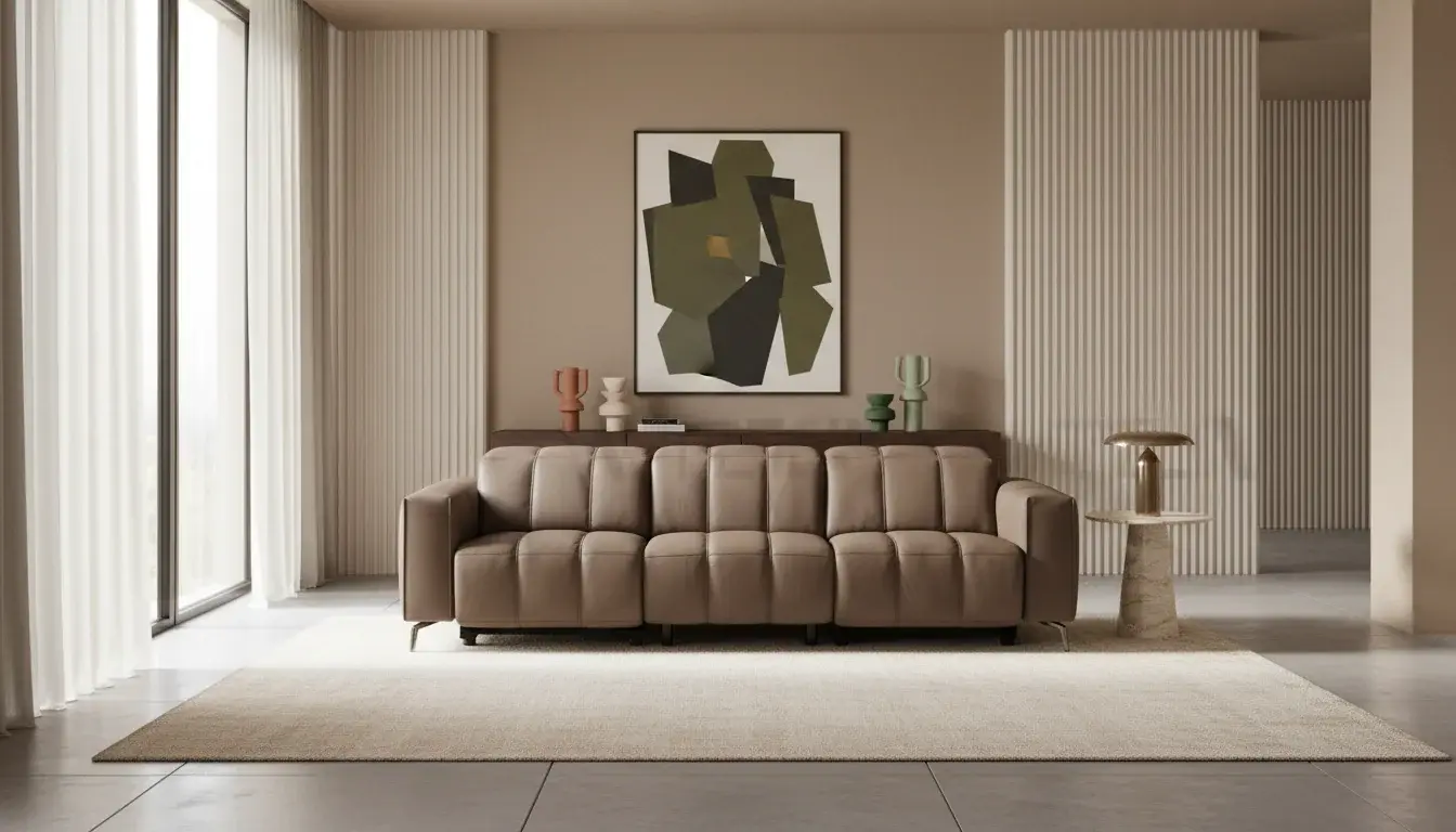 AW2402 Leather Recliner Sofa