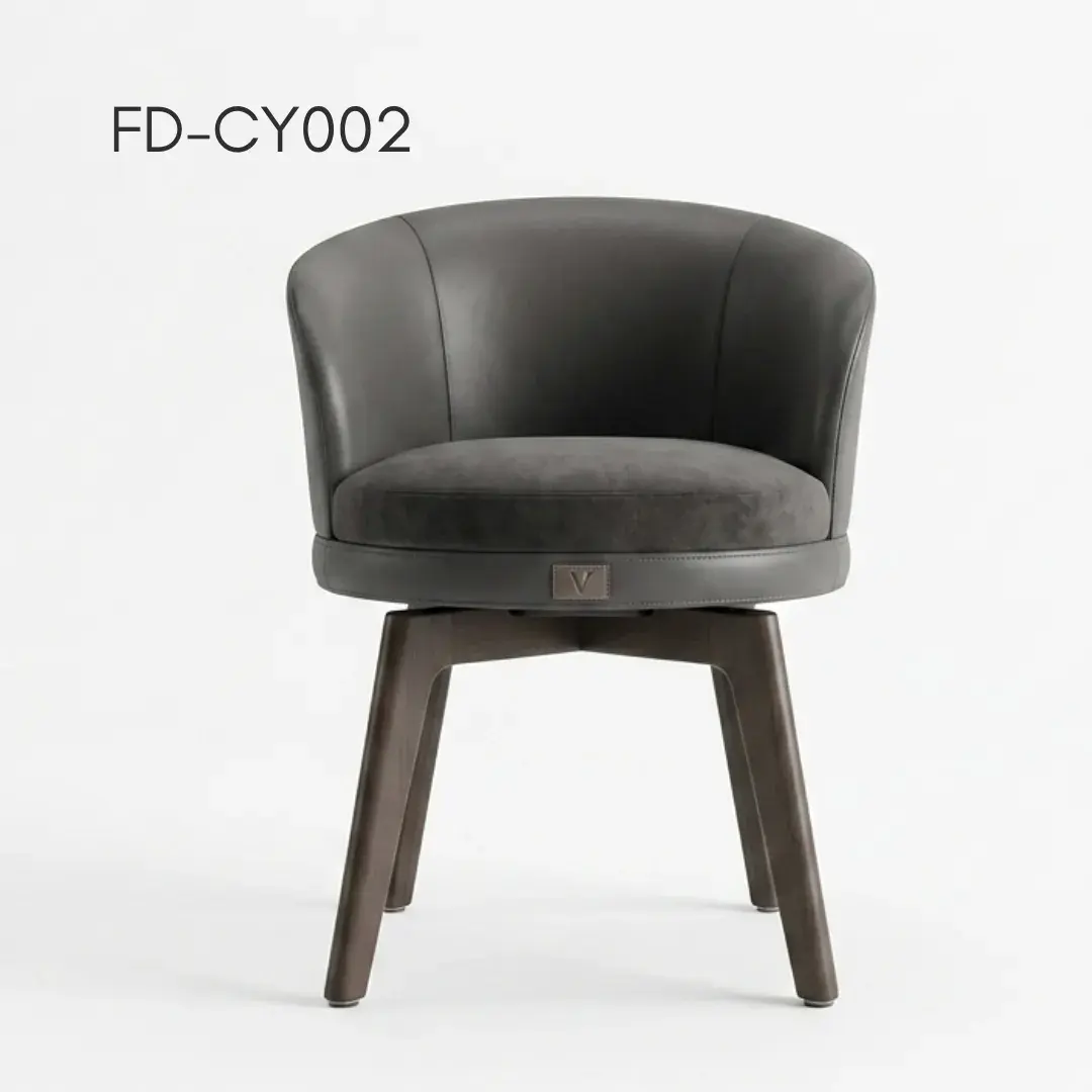 Barrel Back Dining Chair — Italian barrel-back, lumbar-supportive. thumbnail 3