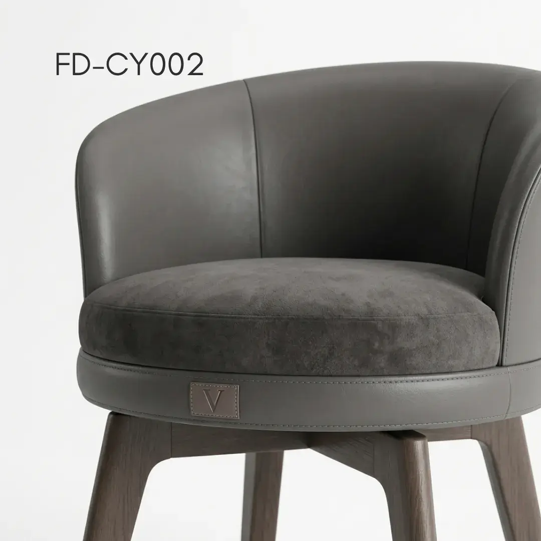Barrel Back Dining Chair — Italian barrel-back, lumbar-supportive. thumbnail 4