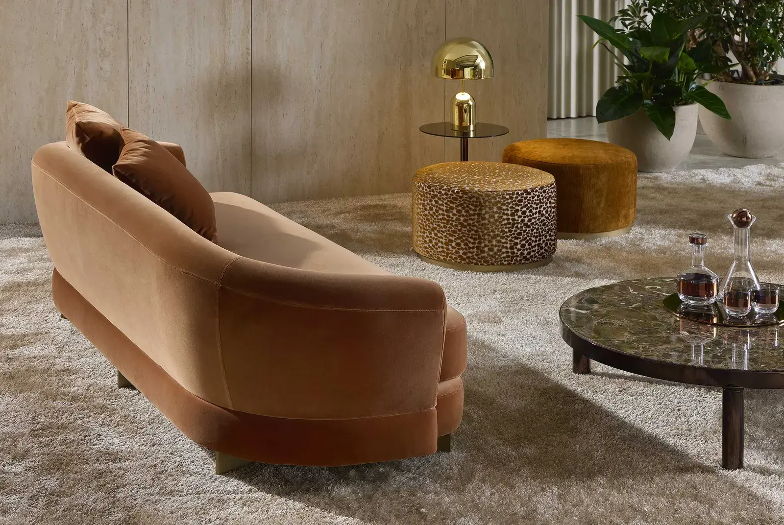 Curved Cream — Curved crescent silhouette in cream ivory leather. thumbnail 4