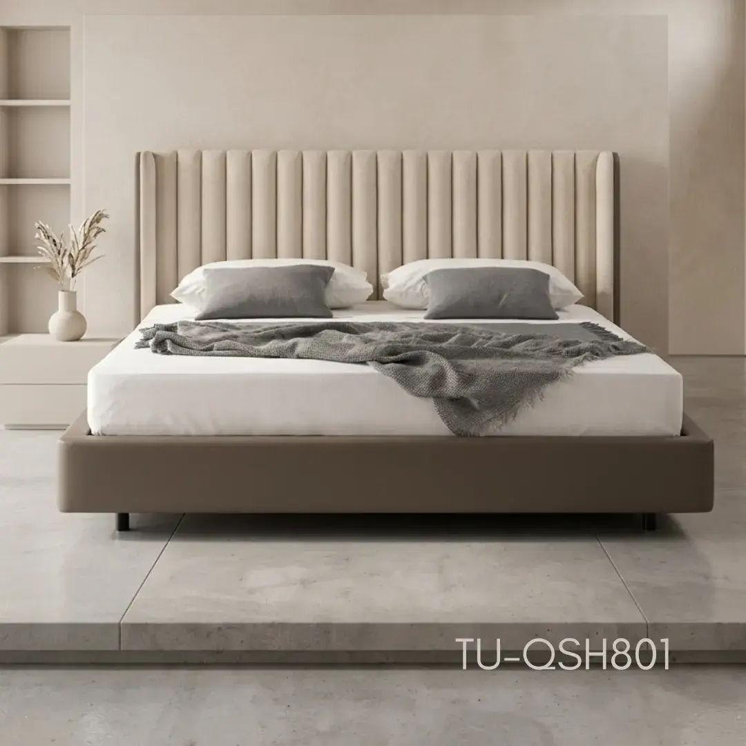 Upholstered Luxury Bed — Italian-influence luxury bed. thumbnail 2