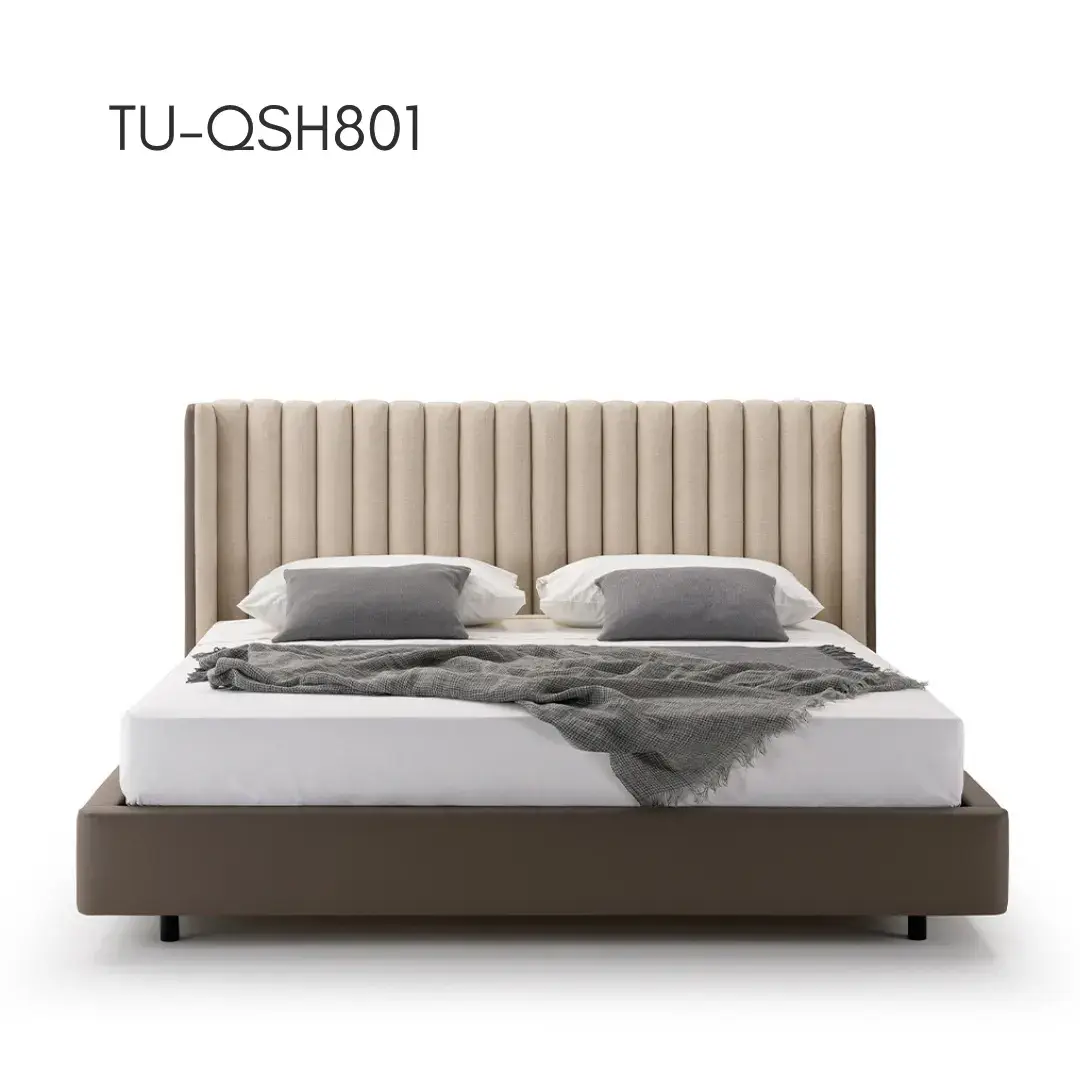 Upholstered Luxury Bed — Italian-influence luxury bed. thumbnail 5