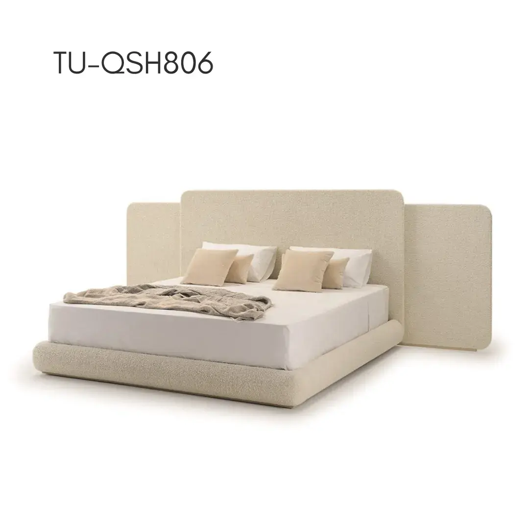 Luxury Upholstered Bed — Luxury upholstered Italian silhouette. thumbnail 4