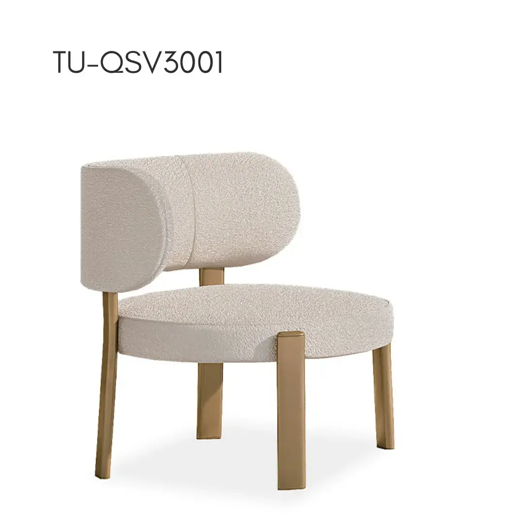 Bouclé Accent Chair — Bouclé texture, Italian form. thumbnail 3