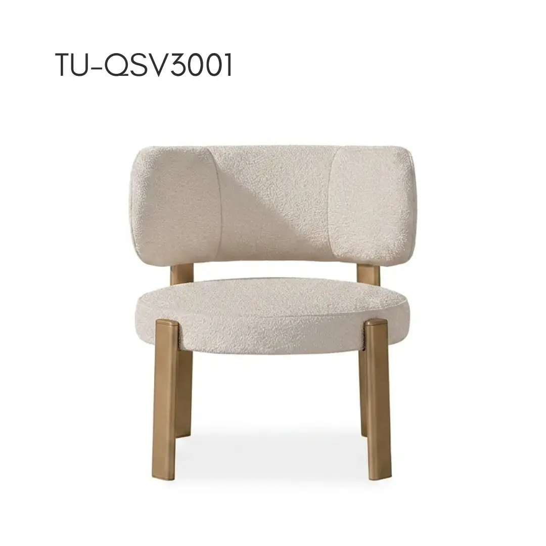 Bouclé Accent Chair — Bouclé texture, Italian form. thumbnail 4