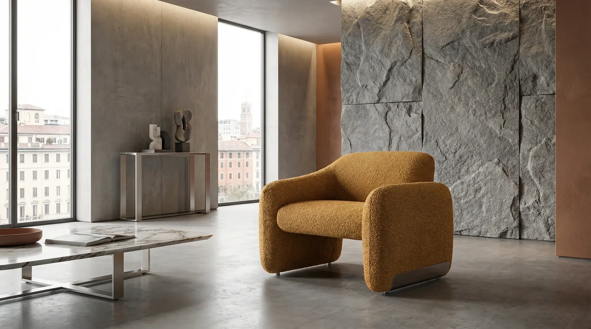 ZAC0012B Leather Armchair — detail view