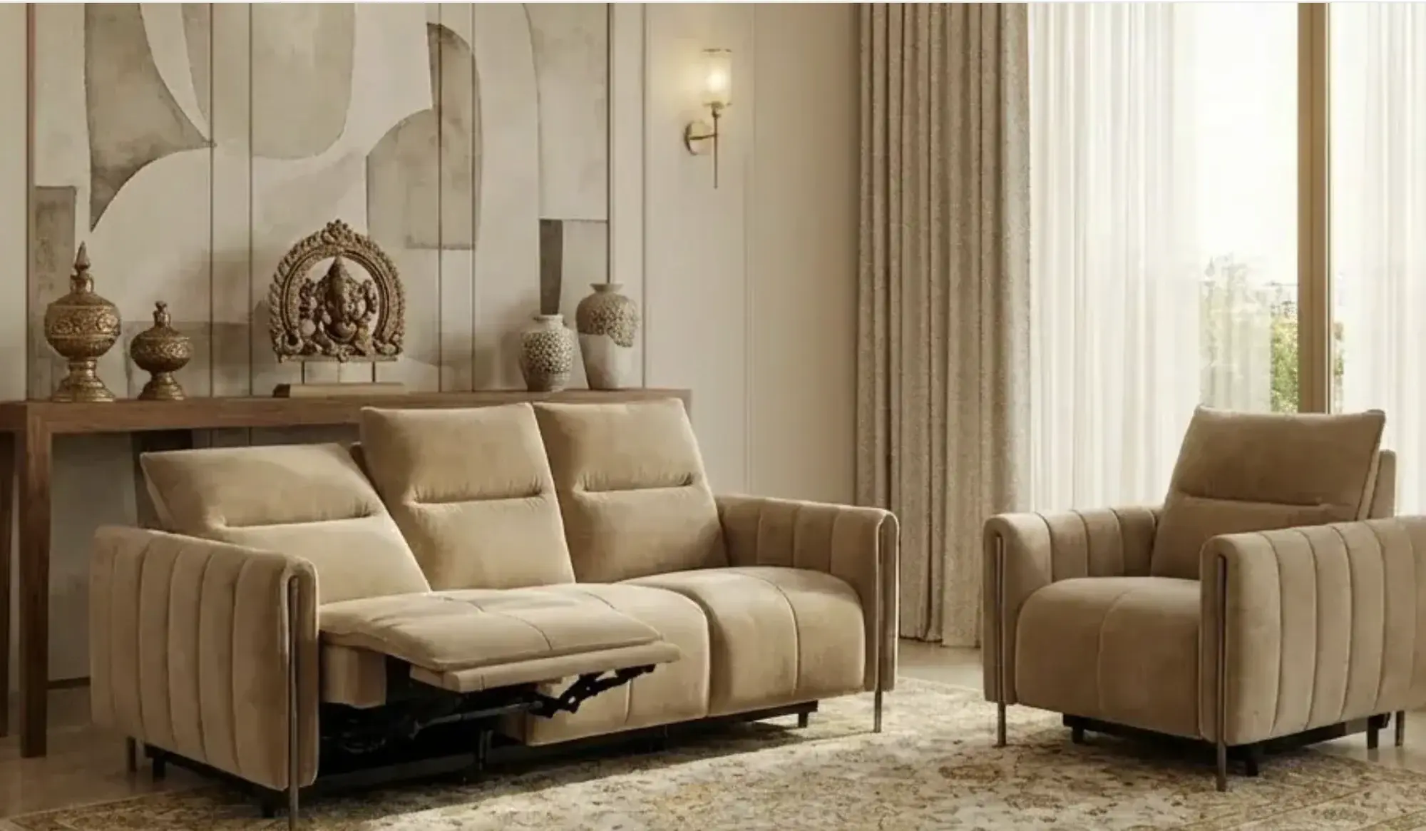 ZY2723 Leather Recliner Sofa