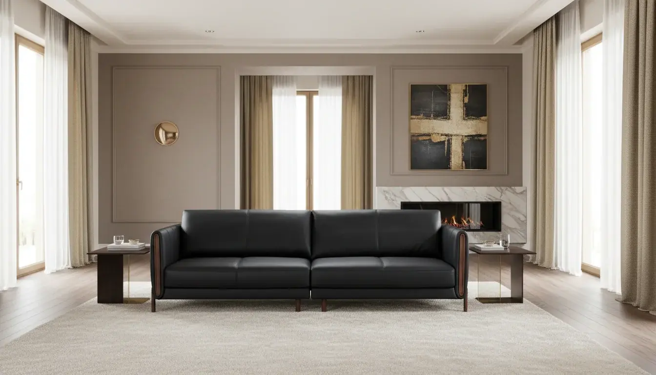 ZY3119Q Leather Sofa