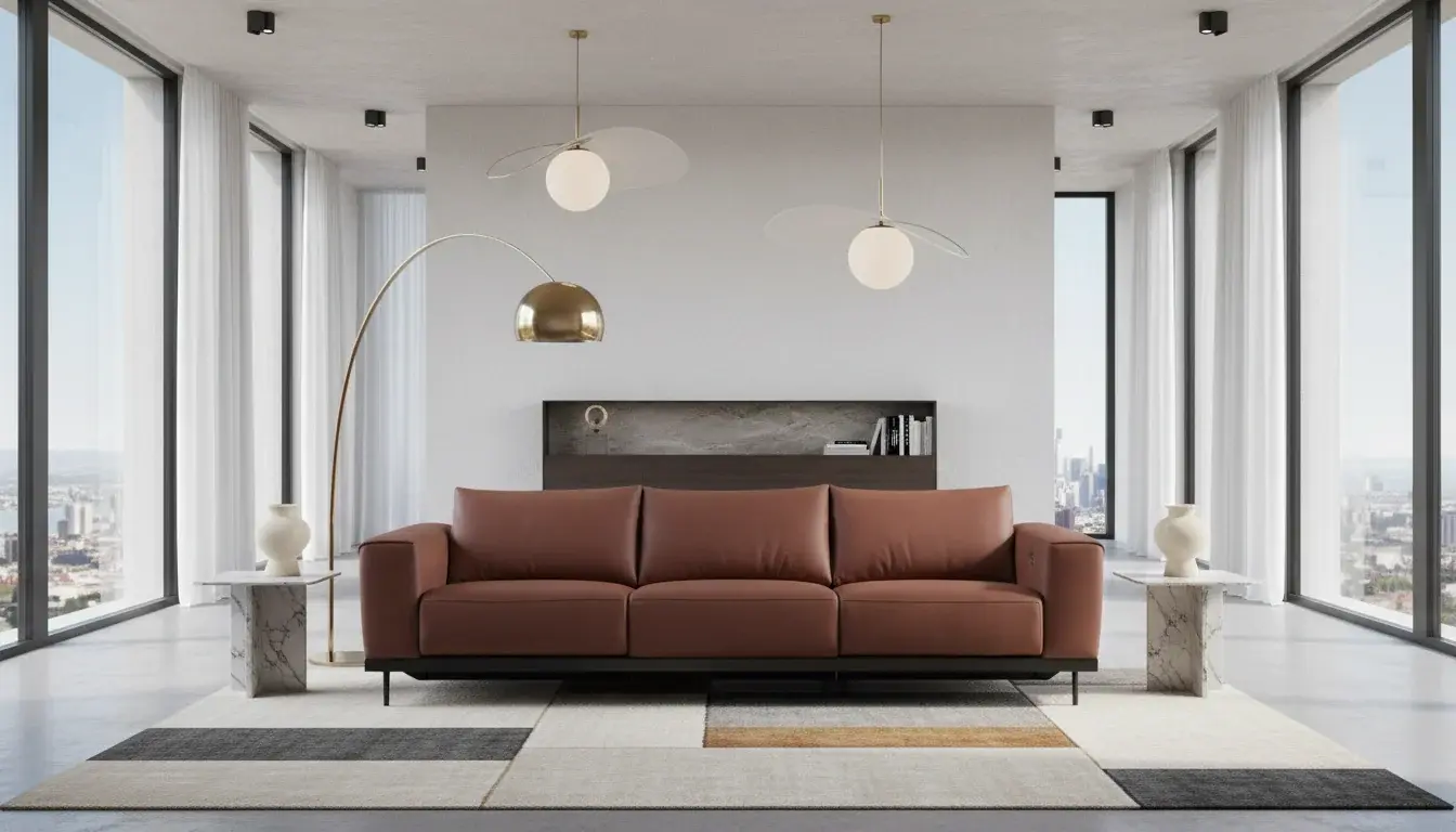 AW2310-D Leather Recliner Sofa — lifestyle