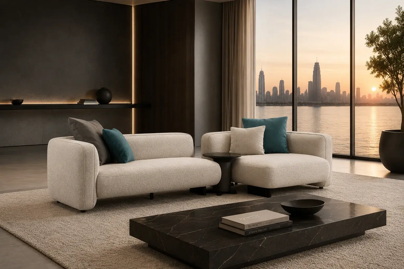 CJ2205 Fabric Sofa — detail view