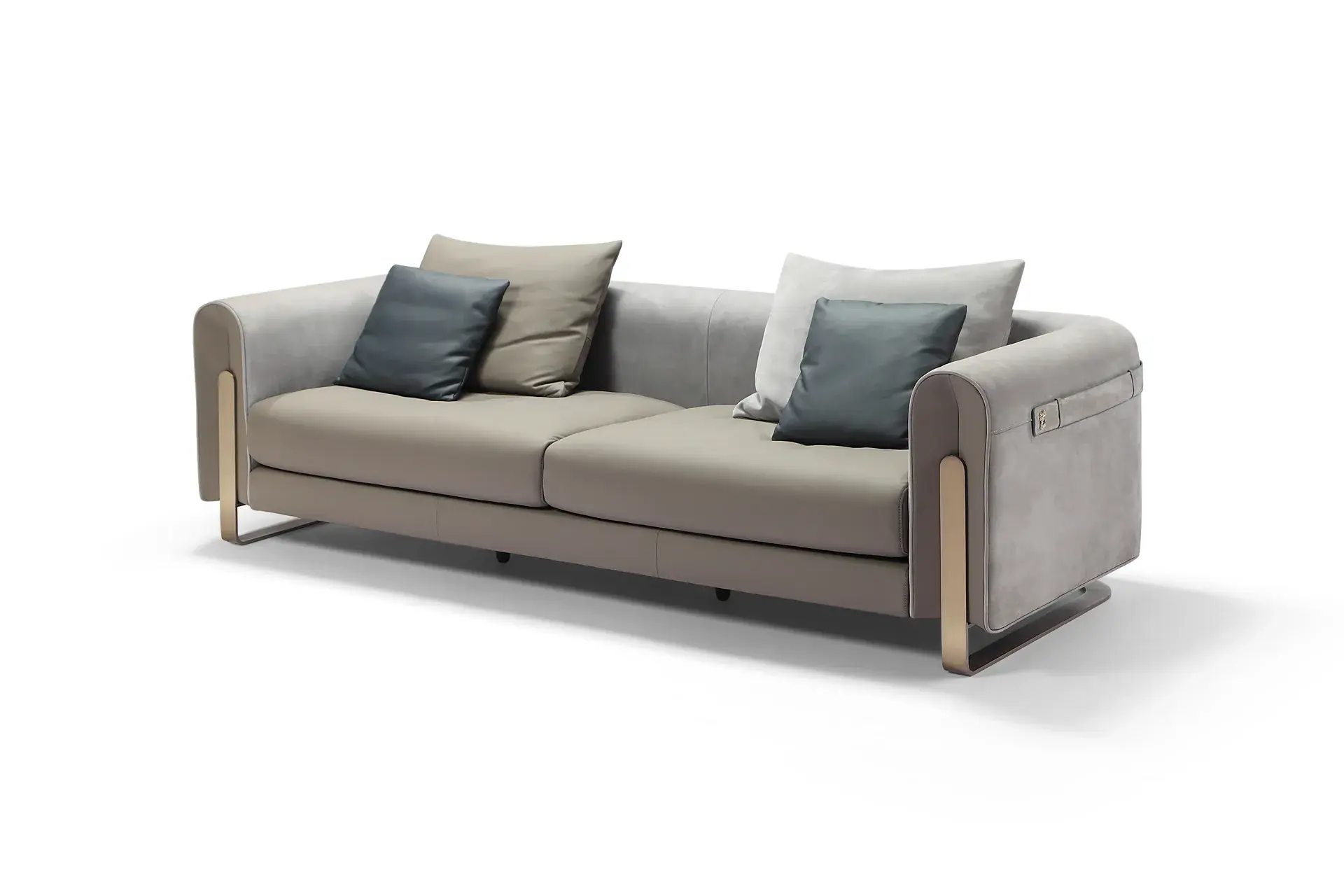 ZSA0004 Leather Sofa — lifestyle