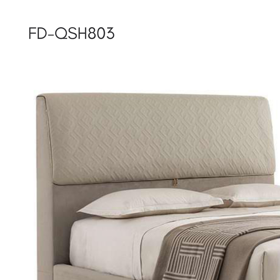 Designer Upholstered Bed — Designer Italian-influence upholstered bed.